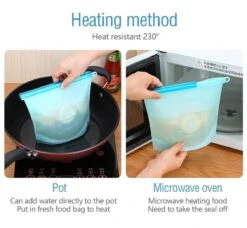 Merkloos Vershoudzakken Food Savers - Diepvrieszakken Vrieszakken Invrieszakken - Duurzaam Voedsel Bewaren - Siliconen - Herbruikbaar - Bewaarzakken - Lekvrij - BPA Vrij - Foodsavers - Fresh Bags - 3+1 Gratis -Huishoudelijke Artikelen Winkel 1200x1110 2