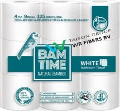 BAMTIME BamboeTissuepapier 4-laags Wc Papier - Wit Color Gebleekt 27 (3*9) Rollen 10 BAMTIME BamboeTissuepapier 4-laags Wc Papier - Wit Color Gebleekt 27 (3*9) Rollen -Huishoudelijke Artikelen Winkel 1200x1115 2