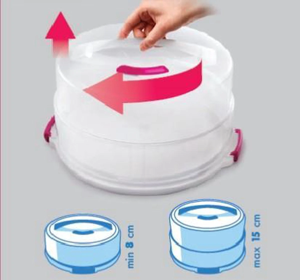 Metaltex Dolceforno Vershouddoos - Voor Taarten 5 Metaltex Dolceforno Vershouddoos - Voor Taarten - Afbeelding 3