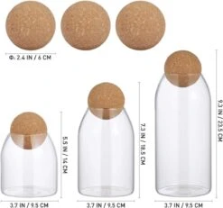 Igoods Helderglazen - Voorraadpot Met Kurkbal - Thee- En Koffiebus Met Bolvormig Houten Deksel - Voedselblikken - Keukenopslag - Opslagpotten -Huishoudelijke Artikelen Winkel 1200x1121 2