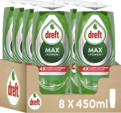 Dreft MaxPower - Vloeibaar Afwasmiddel - Voordeelverpakking 8 X 450 Ml -Huishoudelijke Artikelen Winkel 1200x1124 5