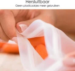 Merkloos Siliconen Vershoudzakken - 10 Stuks - Diepvrieszakken - Lekvrij - Boterhamzak Herbruikbaar - Bewaarzakjes - Duurzaam - Hersluitbaar -Huishoudelijke Artikelen Winkel 1200x1129 6