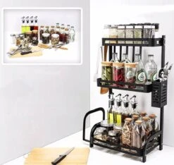 Sens Design Kruidenrek Staand – Keukenrek Voor Kruidenpotjes - Zwart 19 Sens Design Kruidenrek Staand – Keukenrek Voor Kruidenpotjes - Zwart -Huishoudelijke Artikelen Winkel 1200x1139 4