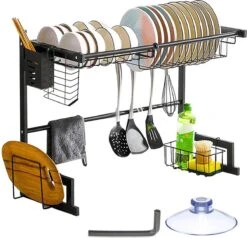 Afdruiprek Droger Zwart Voor Bestek Boven De Gootsteen 65 Cm X 29 Cm X 52 Cm 22 Afdruiprek Droger Zwart Voor Bestek Boven De Gootsteen 65 Cm X 29 Cm X 52 Cm -Huishoudelijke Artikelen Winkel 1200x1154 4