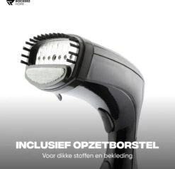 Kledingstomer - Handstomer - Stoomreiniger - Stomer - Inclusief Opzetborstel En Maatbeker - Groot Waterreservoir (300 Ml) - Snel Opgewarmd (30 Sec) - 3 Standen - 1500W - Merk: Rockerz Home - Kleur: Zwart -Huishoudelijke Artikelen Winkel 1200x1158 12