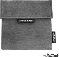 Roll'Eat Snack'n Go Herbruikbaar Boterhamzakje - Grijs