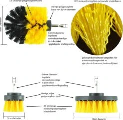 Merkloos Kibani 3 Delige Borstelset Voor Boormachine - Schrobborstel - Polypropyleen - Borstel Boormachine - Schuurborstel - Automatische Reiniging - Reinigingsborstels Voor Boormachine - Schoonmaakborstel -Huishoudelijke Artikelen Winkel 1200x1164 5