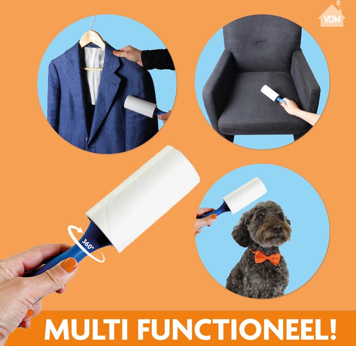 LaundrySpecialist Kledingroller - Incl. 4 Navullingen - Pluizenroller Met Ergonomische Handgreep 9 LaundrySpecialist Kledingroller - Incl. 4 Navullingen - Pluizenroller Met Ergonomische Handgreep - Afbeelding 7