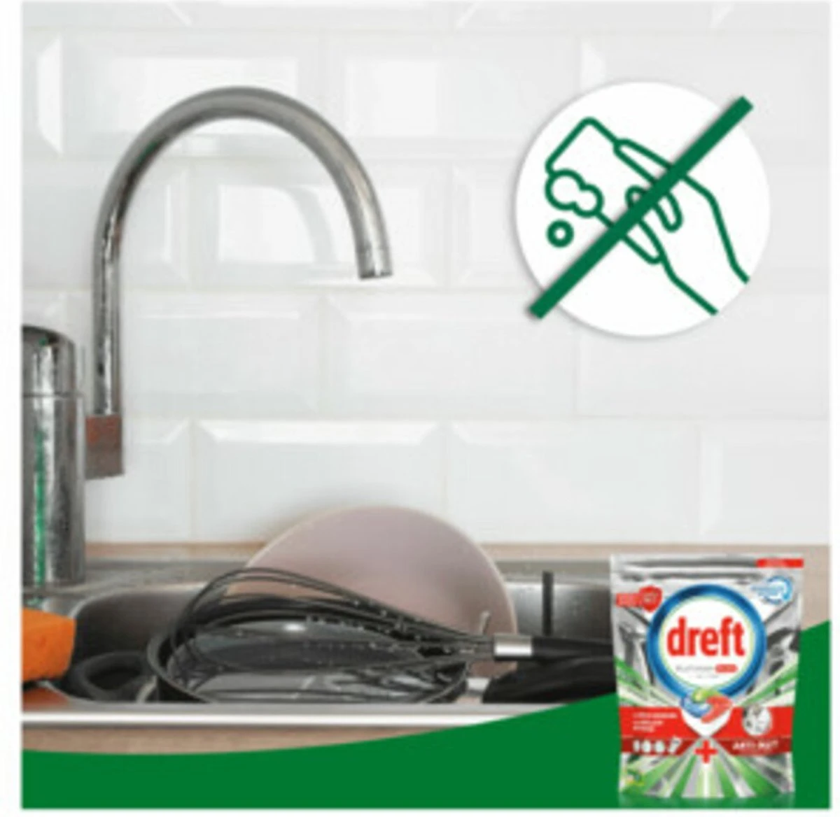 Dreft Platinum Plus All In One - Vaatwastabletten - Citroen - Voordeelverpakking 5 X 16 Stuks 7 Dreft Platinum Plus All In One - Vaatwastabletten - Citroen - Voordeelverpakking 5 X 16 Stuks - Afbeelding 5