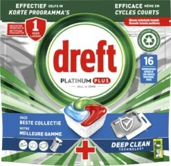 Dreft Platinum Plus All In One Deep Clean - Vaatwastabletten - Voordeelverpakking 5 X 16 Stuks -Huishoudelijke Artikelen Winkel 1200x1169 14