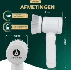Apeiron Elektrische Schoonmaakborstel - Poetsmachine - Poliermachine - Schrobborstel - Handborstel - Werkborstel - Schrobber - Boorborstel - Wasborstel - Schoonmaakmiddelen - Reinigingsborstel - 3 Opzetstukken 23 Apeiron Elektrische Schoonmaakborstel - Poetsmachine - Poliermachine - Schrobborstel - Handborstel - Werkborstel - Schrobber - Boorborstel - Wasborstel - Schoonmaakmiddelen - Reinigingsborstel - 3 Opzetstukken -Huishoudelijke Artikelen Winkel 1200x1170 7