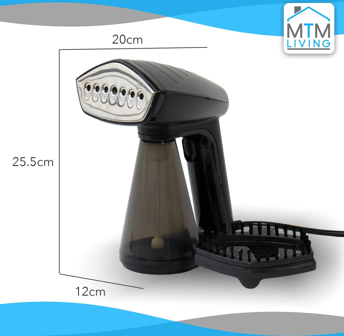 MTM Kledingstomer - Handstomer Kleding - Zwart - Stoomreiniger - Stoomapparaat Kleding 4 MTM Kledingstomer - Handstomer Kleding - Zwart - Stoomreiniger - Stoomapparaat Kleding - Afbeelding 2