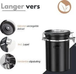 VAIVE Koffieblik - Koffiebus - Koffieblikbewaarblik - Bewaarbus Koffie - Voorraadpotten - Voorraadbussen - Voorraadbus -1.8L -Huishoudelijke Artikelen Winkel 1200x1172 2