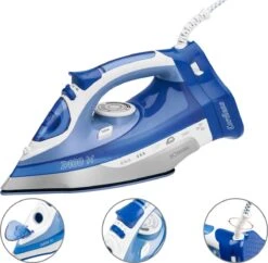 Bomann DB 6006 CB - Stoomstrijkijzer - Draadloos - 2400W - Blauw/Wit 28 Bomann DB 6006 CB - Stoomstrijkijzer - Draadloos - 2400W - Blauw/Wit -Huishoudelijke Artikelen Winkel 1200x1174 16