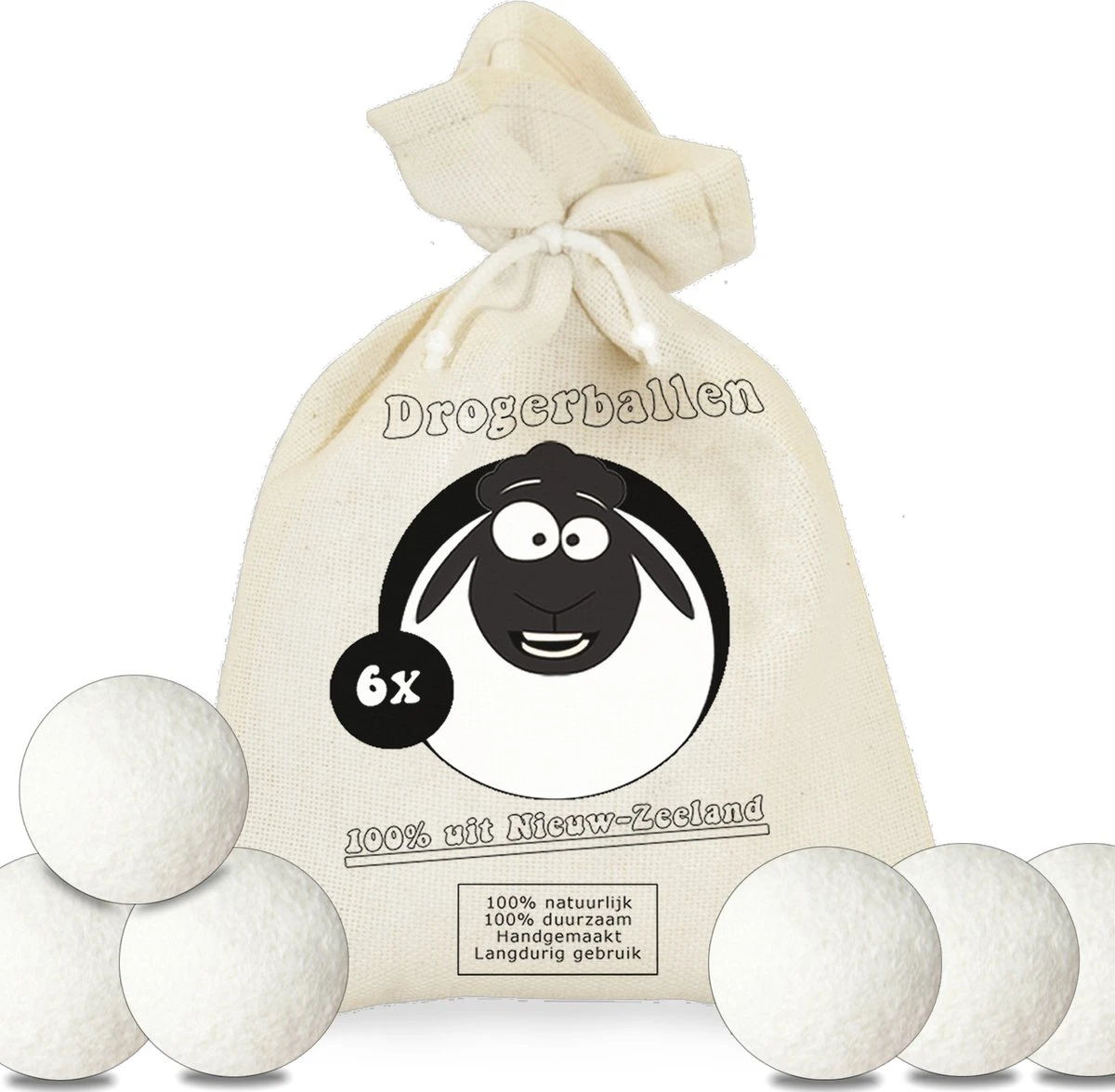 Merkloos Drogerballen Wol XL 6 Stuks - Duurzaam - Wasverzachter - Drogerbollen - Wasdrogerballen - Wasbollen 3 Merkloos Drogerballen Wol XL 6 Stuks - Duurzaam - Wasverzachter - Drogerbollen - Wasdrogerballen - Wasbollen