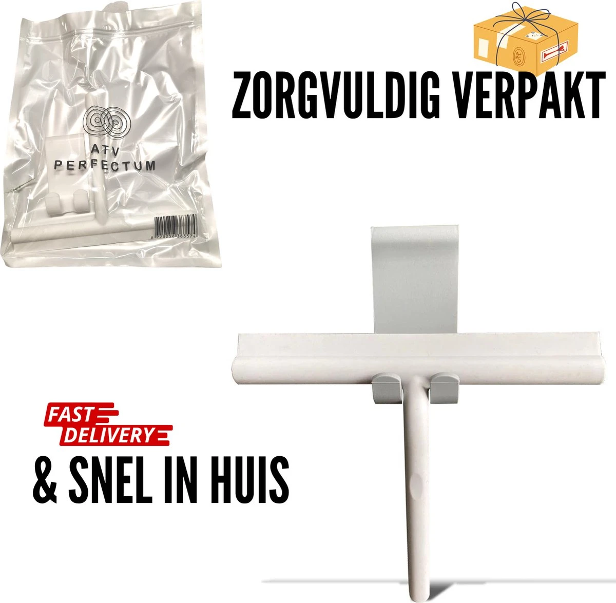 ATV PERFECTUM Douchewisser Wit Met Ophangsysteem - Raamwisser- Trekker Douche - Silicone - 21cm X 16cm - Badkamer Accessoires - Douchewisser 8 ATV PERFECTUM Douchewisser Wit Met Ophangsysteem - Raamwisser- Trekker Douche - Silicone - 21cm X 16cm - Badkamer Accessoires - Douchewisser - Afbeelding 6