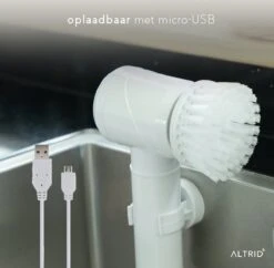 Altrid Elektrische Schoonmaakborstel - Oplaadbaar - Verbeterde Versie - 3 Opzetstukken - Poetsmachine - Handborstel - Schrobborstel - Schrobber - Reinigingsborstel - Schoonmaakmiddelen -Huishoudelijke Artikelen Winkel 1200x1176 6
