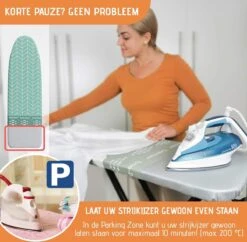 Buntes Brett® Strijkplankhoes Voor Stoomstrijkijzer (maat M) | Universeel Tot Max. 120x40 Cm | Strijkplankhoes Om Snel En Gemakkelijk Te Strijken | Made In EU | Geschikt Voor Stoomstrijkstation | Blauw -Huishoudelijke Artikelen Winkel 1200x1178 17