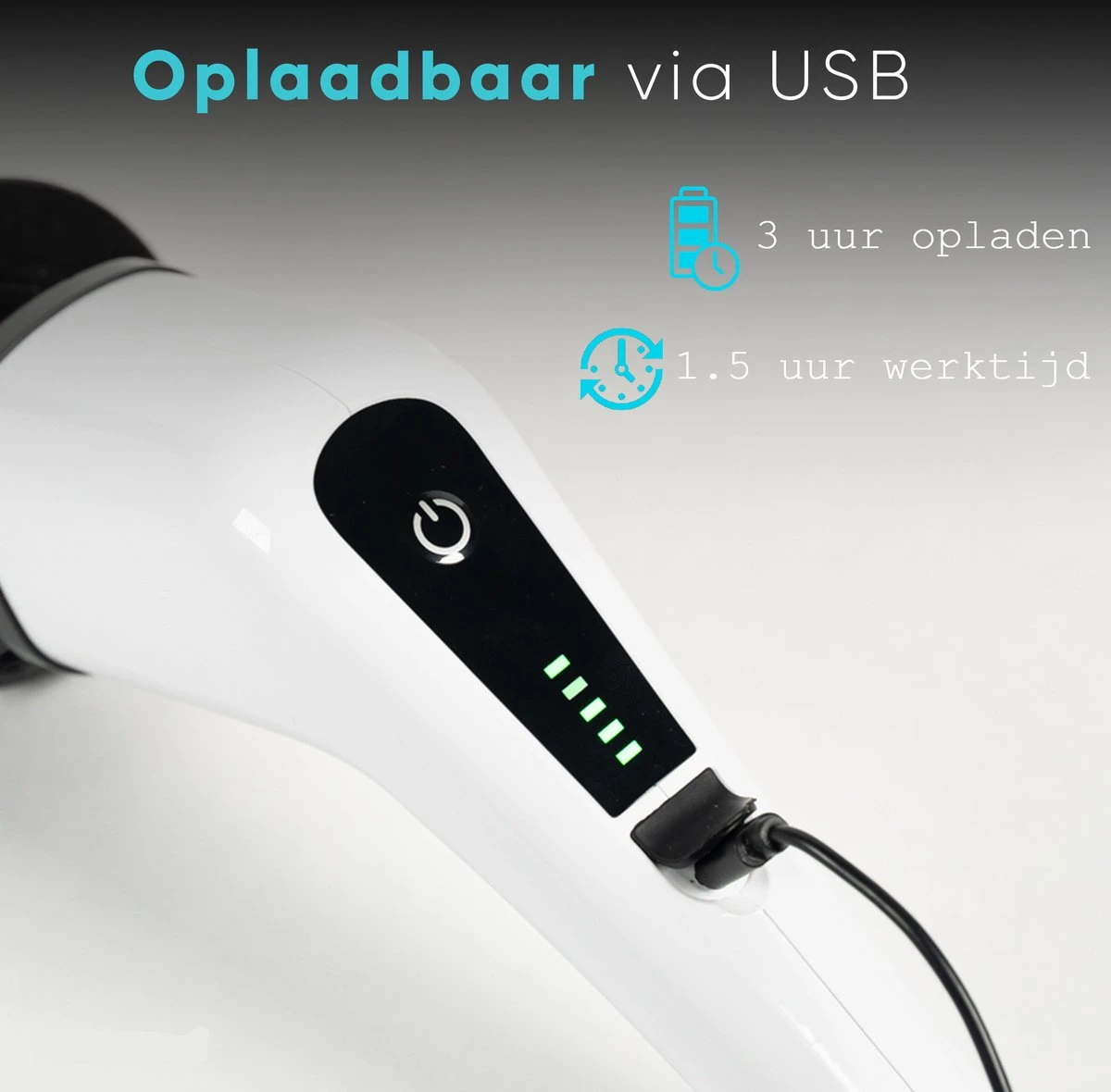 Merkloos Scrubclean Elektrische Schoonmaakborstel-7 In 1 Schrobber Met Steel-2 Standen Poetsmachine-max 130cm-badkamer/keuken/auto +gratis Houder 7 Merkloos Scrubclean Elektrische Schoonmaakborstel-7 In 1 Schrobber Met Steel-2 Standen Poetsmachine-max 130cm-badkamer/keuken/auto +gratis Houder - Afbeelding 5