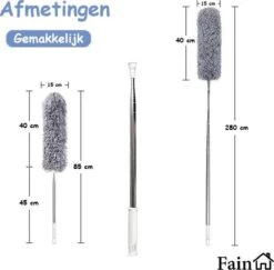 Fain® Plumeau Met Telescoopsteel – Grijs – 80 Tot 280 Cm - Uitschuifbaar – Wasbaar - Flexibel 360° Draaibaar – Duster - Microvezel Ragebol 24 Fain® Plumeau Met Telescoopsteel – Grijs – 80 Tot 280 Cm - Uitschuifbaar – Wasbaar - Flexibel 360° Draaibaar – Duster - Microvezel Ragebol -Huishoudelijke Artikelen Winkel 1200x1182 10