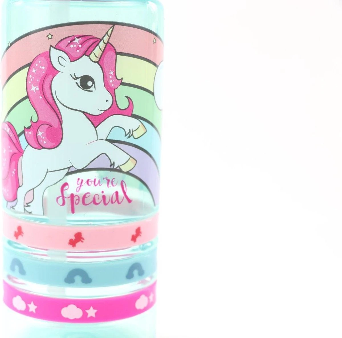 Unicorn Broodtrommel + PET Drinkfles Lichtblauw | Eenhoorn Lunchbox Set Voor Meisjes LS22 6 Unicorn Broodtrommel + PET Drinkfles Lichtblauw | Eenhoorn Lunchbox Set Voor Meisjes LS22 - Afbeelding 5