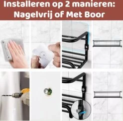 Mmoods Kruidenrek Ophangbaar Zonder Boren - 4 Laags Voor 24 Kruidenpotjes - Speciaal Voor Muur, Wandkast, Kastdeur - Hangende Kruidenorganizer Keuken - Keukenaccessoires -Huishoudelijke Artikelen Winkel 1200x1184 6