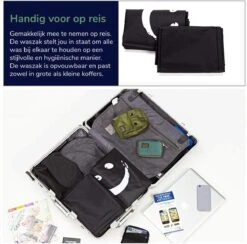 Wonair - Grote Waszak - Laundry Bag - Wash Me - 60x90cm - Zwart - Met Trekkoord -Huishoudelijke Artikelen Winkel 1200x1187 5