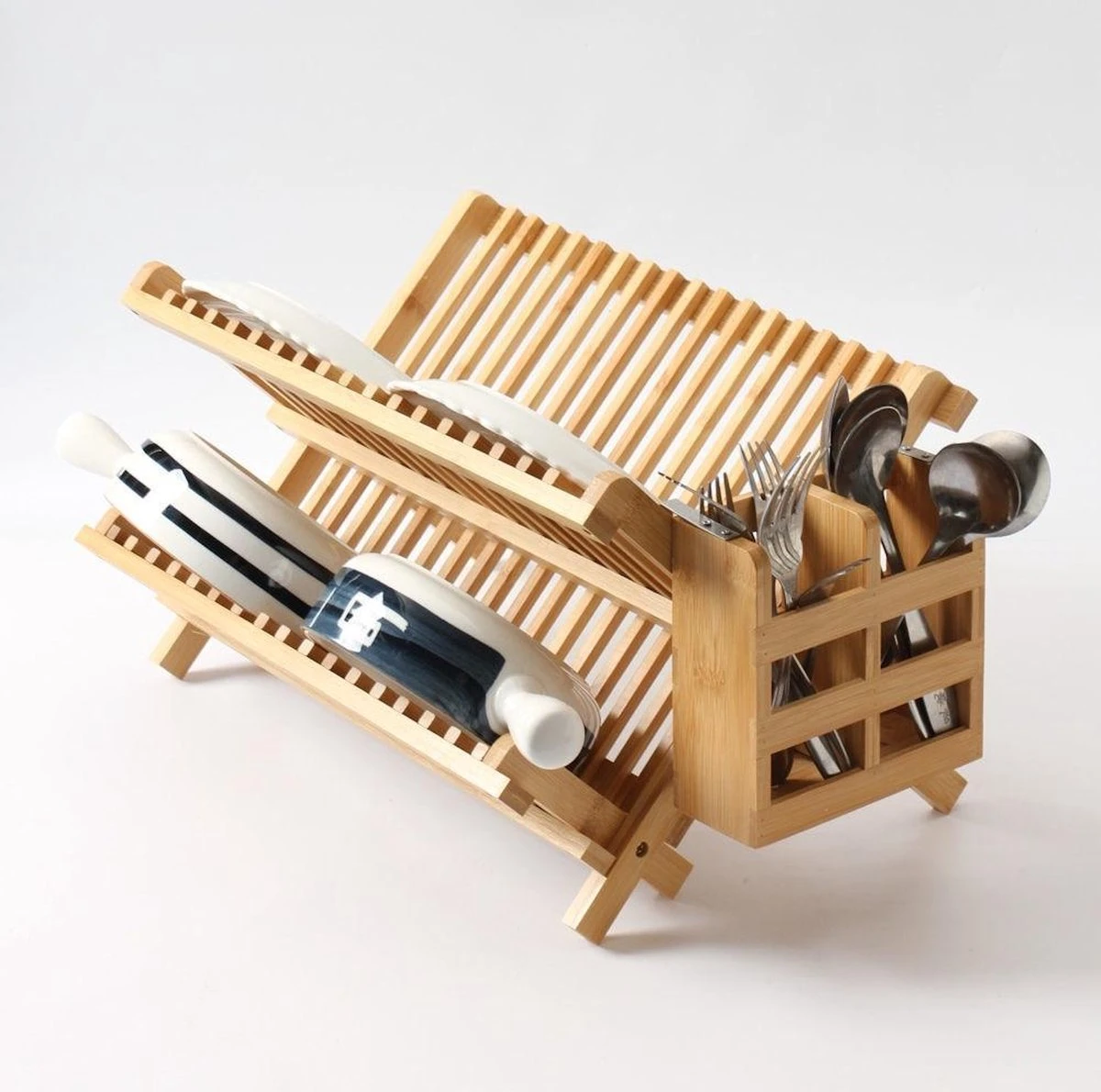 Merkloos Decopatent® Afdruiprek Voor Afwas - Bamboe - Hout - Inklapbaar Afdruiprek - Afwasrekje Inclusief Bestekhouder - Afwas Druiprek 9 Merkloos Decopatent® Afdruiprek Voor Afwas - Bamboe - Hout - Inklapbaar Afdruiprek - Afwasrekje Inclusief Bestekhouder - Afwas Druiprek - Afbeelding 7