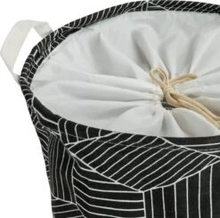 QUVIO Wasmand Met Handvaten - Waszak Met 1 Compartiment - Wassorteerder - Wasmanden - Wasbox - Opbergmand - Opbergmand Kinderkamer - Speelgoedmand - Opvouwbaar - Hexagon Patroon - 43 L - Jute - 33 X 33 X 40 Cm (lxbxh) - Zwart En Wit -Huishoudelijke Artikelen Winkel 1200x1192 10