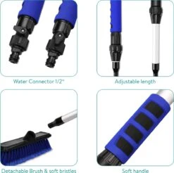 Navaris Telescopische Autowasborstel - Watergevoerde Wasborstel Voor Auto's En Ramen Met Uitschuifbare Lange Handgreep En Zachte Haren - Blauw -Huishoudelijke Artikelen Winkel 1200x1193 15