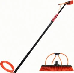 Aqua2Go Telescoopsteel 7,2 Meter - Lichtgewicht Aluminium - 40 Cm. Borstel - Ramen Wassen - Zonnepanelen