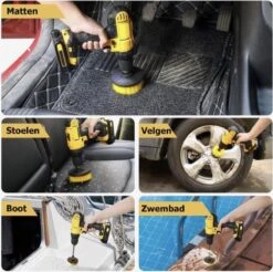 Merkloos 4-delige Borstelset Voor Boormachine - Inclusief Verlengstuk - Opzetborstels - Schrobborstel - Schuurborstel - Schoonmaakborstel - Tapijtreiniger - Brush - Geel - Gratis Verzending -Huishoudelijke Artikelen Winkel 1200x1195 10