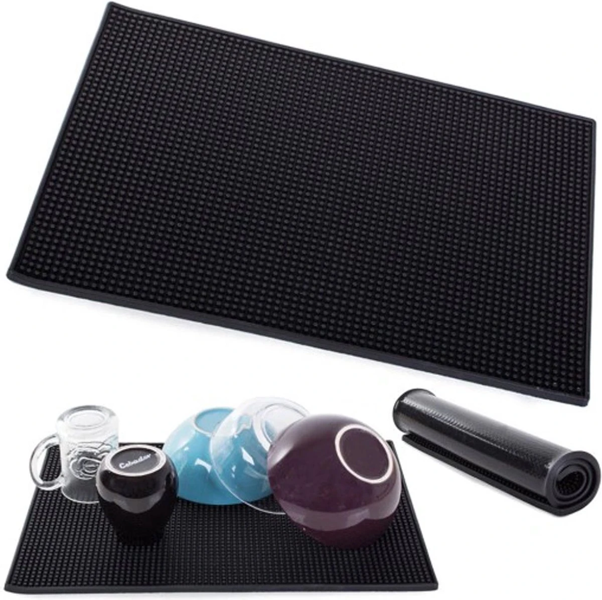 Afwas Droogmat - Afdruipmat - Barmat - Vaat Afwas Mat - Aanrechtmat - Siliconen - Anti Slip - 45 X 30 CM - Rheme 3 Afwas Droogmat - Afdruipmat - Barmat - Vaat Afwas Mat - Aanrechtmat - Siliconen - Anti Slip - 45 X 30 CM - Rheme