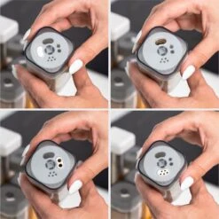 Coninx Kruidenrek Staand - Draaiend Kruidenrek Met Glazen Potjes - Kruidencarrousel Draaibaar - 8 Kruidenpotjes - Wit / RVS -Huishoudelijke Artikelen Winkel 1200x1199 26