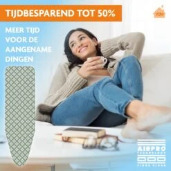 Laundryspecialist 6 Laagse AIRPRO Strijkplankhoes - 50% Sneller Strijken - Geen Water Meer Onder Je Strijkplank - Maat L/XL Voor Een Breedte Van 39 Tot 53 Cm En Een Lengte Van 120 Tot 141 Cm -Huishoudelijke Artikelen Winkel 1200x1199 41