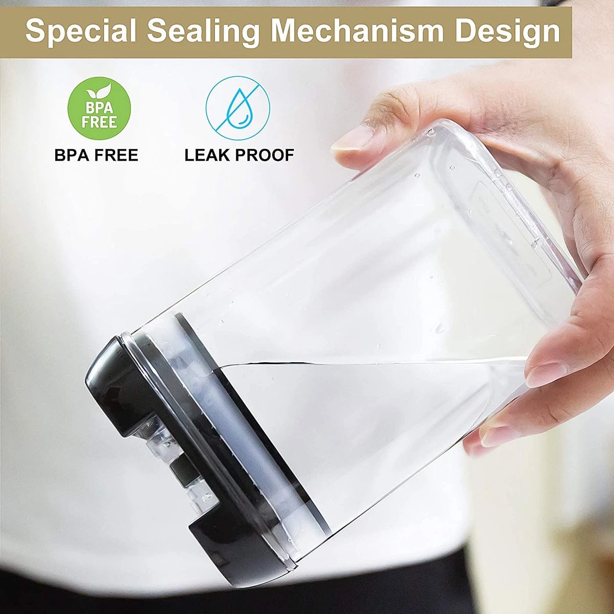 IGOODS - Voorraadpotten - Voorraaddozen- Voorraadboxen 7 Stuks - Met Zwarte Deksel 5 IGOODS - Voorraadpotten - Voorraaddozen- Voorraadboxen 7 Stuks - Met Zwarte Deksel - Afbeelding 3