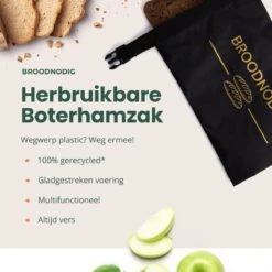 BROODNODIG® - Herbruikbare Boterhamzak - Van 100% Gerecyclede PET-flessen - Ideaal Als Diepvrieszakjes - Lunchzak - Herbruikbaar Boterhamzakje - Foodwrap - Lunchbox - 30x20cm - Zwart 17 BROODNODIG® - Herbruikbare Boterhamzak - Van 100% Gerecyclede PET-flessen - Ideaal Als Diepvrieszakjes - Lunchzak - Herbruikbaar Boterhamzakje - Foodwrap - Lunchbox - 30x20cm - Zwart -Huishoudelijke Artikelen Winkel 1200x1200 1076