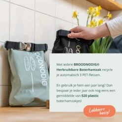 BROODNODIG® - Herbruikbare Boterhamzak - Van 100% Gerecyclede PET-flessen - Ideaal Als Diepvrieszakjes - Lunchzak - Herbruikbaar Boterhamzakje - Foodwrap - Lunchbox - 30x20cm - Zwart 19 BROODNODIG® - Herbruikbare Boterhamzak - Van 100% Gerecyclede PET-flessen - Ideaal Als Diepvrieszakjes - Lunchzak - Herbruikbaar Boterhamzakje - Foodwrap - Lunchbox - 30x20cm - Zwart -Huishoudelijke Artikelen Winkel 1200x1200 1078