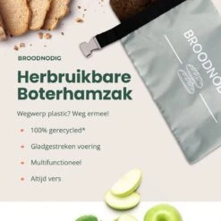 BROODNODIG® - Herbruikbare Boterhamzak - Van 100% Gerecyclede PET-flessen - Ideaal Als Diepvrieszakjes - Lunchzak - Herbruikbaar Boterhamzakje - Foodwrap - Lunchbox - 30x20cm - Pastel Groen 15 BROODNODIG® - Herbruikbare Boterhamzak - Van 100% Gerecyclede PET-flessen - Ideaal Als Diepvrieszakjes - Lunchzak - Herbruikbaar Boterhamzakje - Foodwrap - Lunchbox - 30x20cm - Pastel Groen -Huishoudelijke Artikelen Winkel 1200x1200 1102