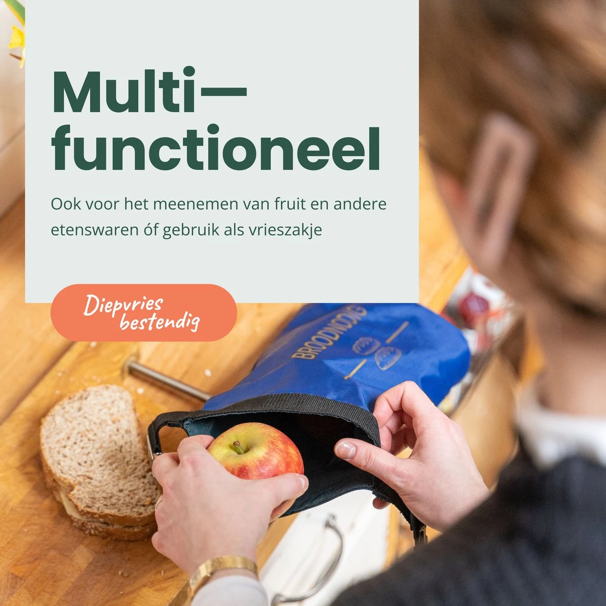 BROODNODIG® - Herbruikbare Boterhamzak - Van 100% Gerecyclede PET-flessen - Ideaal Als Diepvrieszakjes - Lunchzak - Herbruikbaar Boterhamzakje - Foodwrap - Lunchbox - 30x20cm - Pastel Groen 7 BROODNODIG® - Herbruikbare Boterhamzak - Van 100% Gerecyclede PET-flessen - Ideaal Als Diepvrieszakjes - Lunchzak - Herbruikbaar Boterhamzakje - Foodwrap - Lunchbox - 30x20cm - Pastel Groen - Afbeelding 5