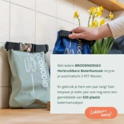 BROODNODIG® - Herbruikbare Boterhamzak - Van 100% Gerecyclede PET-flessen - Ideaal Als Diepvrieszakjes - Lunchzak - Herbruikbaar Boterhamzakje - Foodwrap - Lunchbox - 30x20cm - Pastel Groen 21 BROODNODIG® - Herbruikbare Boterhamzak - Van 100% Gerecyclede PET-flessen - Ideaal Als Diepvrieszakjes - Lunchzak - Herbruikbaar Boterhamzakje - Foodwrap - Lunchbox - 30x20cm - Pastel Groen -Huishoudelijke Artikelen Winkel 1200x1200 1108