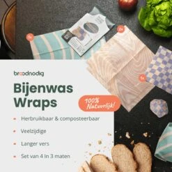 BROODNODIG® - Bijenwas Wraps (Bijenwas Doek) - Set Van 4 - 1S, 2M, 1L - Foodwrap - Beeswax Wraps - Bee Wrap - Beewax - Bijenwasdoek - Zero Waste - Duurzaam Cadeau - Herbruikbaar Boterhamzakje 15 BROODNODIG® - Bijenwas Wraps (Bijenwas Doek) - Set Van 4 - 1S, 2M, 1L - Foodwrap - Beeswax Wraps - Bee Wrap - Beewax - Bijenwasdoek - Zero Waste - Duurzaam Cadeau - Herbruikbaar Boterhamzakje -Huishoudelijke Artikelen Winkel 1200x1200 1122