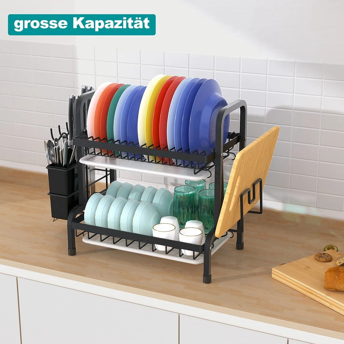 Dish Drying Rack Drainer Afdruiprek Metaal Afvoerafdruiprek Met Druppelbak Black Decker Droogrek Zwart Afdruiprek Brabantiaafdruiprek Metaal Muur 9 Dish Drying Rack Drainer Afdruiprek Metaal Afvoerafdruiprek Met Druppelbak Black Decker Droogrek Zwart Afdruiprek Brabantiaafdruiprek Metaal Muur - Afbeelding 7