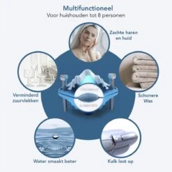 KIMO DIRECT Waterontharder Met 6 Teststrips - Waterontharder - Huishouden Tot 6 Personen - Waterfilter - 7500 Gauss - Blauw -Huishoudelijke Artikelen Winkel 1200x1200 1222