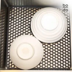 BODO Gootsteenmat Siliconen Donker Grijs - 34.5 X 34.5 Cm - Keuken Accessoires - Gootsteen Beschermer - Onderzetters Siliconen - Anti Kras -Huishoudelijke Artikelen Winkel 1200x1200 1397