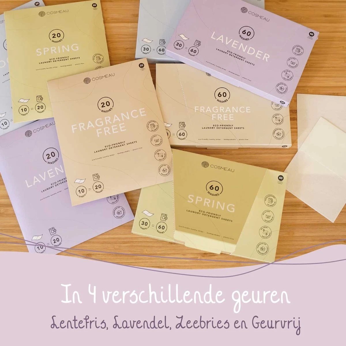 Cosmeau Wasstrips 20 Wasbeurten Zeebries Wasmiddel Wasvellen Wasdoekjes Detergent Sheets Eco Laundry Strips Proefpakket - Plasticvrij Biologisch 15 Cosmeau Wasstrips 20 Wasbeurten Zeebries Wasmiddel Wasvellen Wasdoekjes Detergent Sheets Eco Laundry Strips Proefpakket - Plasticvrij Biologisch - Afbeelding 13