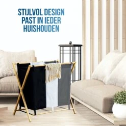 Strex Wasmand Met 3 Vakken 143L - Opklapbaar - Wassorteerder -Huishoudelijke Artikelen Winkel 1200x1200 1516