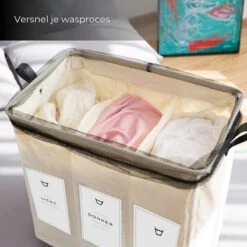Wasmand 3 Vakken - Hotel Wassorteerder - NL Opdruk & Wielen - Opvouwbaar - Hotel - 100 Liter -Huishoudelijke Artikelen Winkel 1200x1200 1527