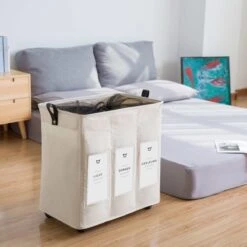 Wasmand 3 Vakken - Hotel Wassorteerder - NL Opdruk & Wielen - Opvouwbaar - Hotel - 100 Liter -Huishoudelijke Artikelen Winkel 1200x1200 1530