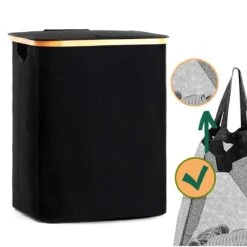 BrandtBergkamp Wasmand Zwart - 2 Stuks - Opvouwbare Wasmand - Wassorteerder - 150L -Huishoudelijke Artikelen Winkel 1200x1200 1553